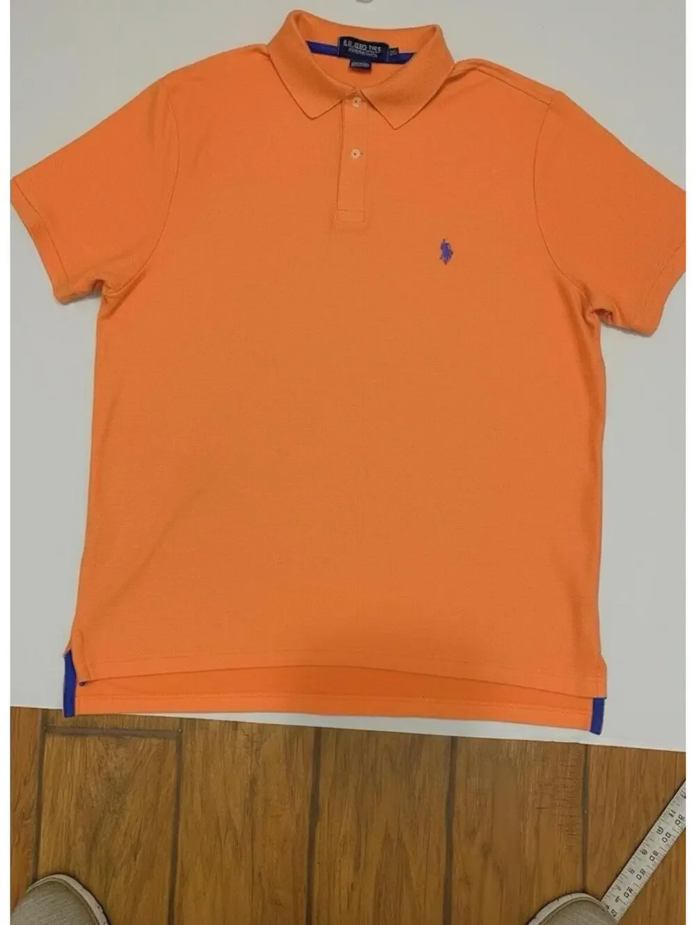 Ralph Lauren Us Polo Association Pique Mens Golf Shirt Apricot Size XXL